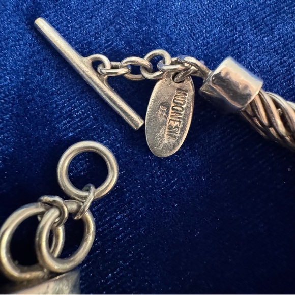 Lois Hill Polished Hand Woven Rope Chain Bracelet - Sterling Silver - Picture 5 of 8